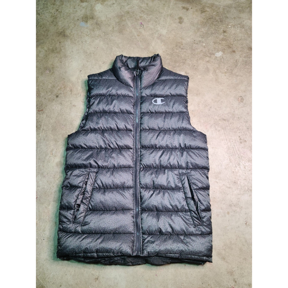 Champion Other - Men's Champion Full Zip Puffer Vest Gray Rare $159 Men's small